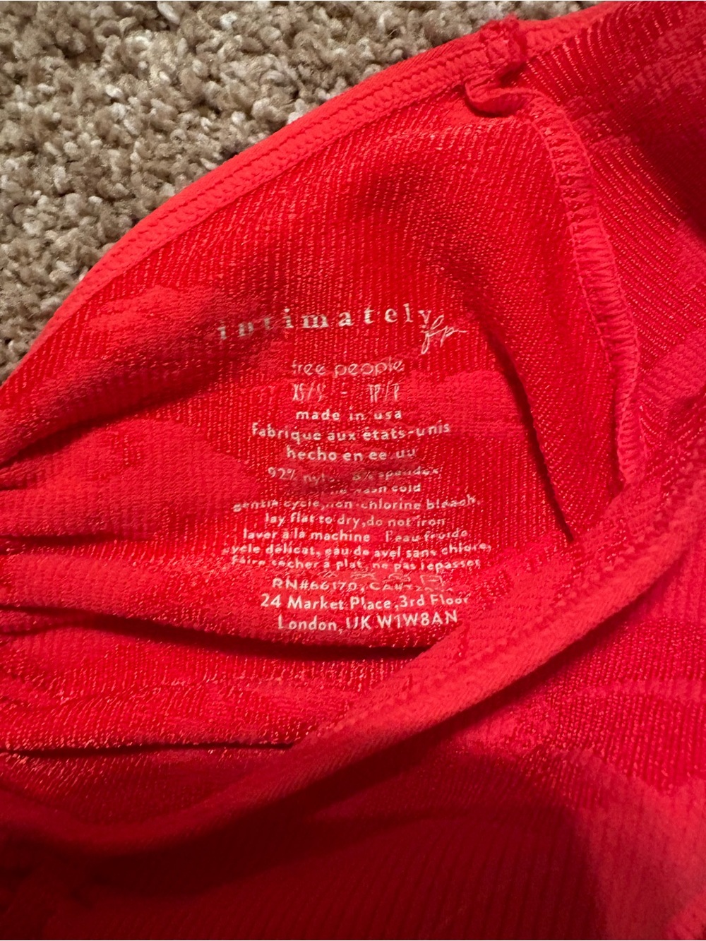 Free People Women's Red Ruched Short Sleeve Top XS/S - Picture 2 of 3
